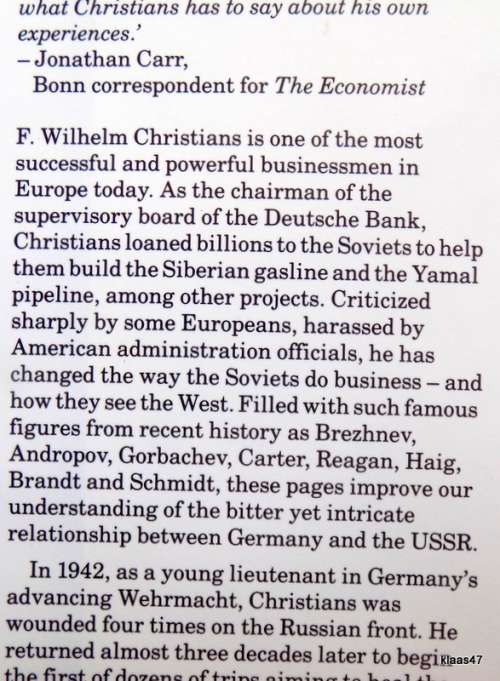 Paths to Russia - F Wilhelm Christians - From War to Peace - Hardcover -