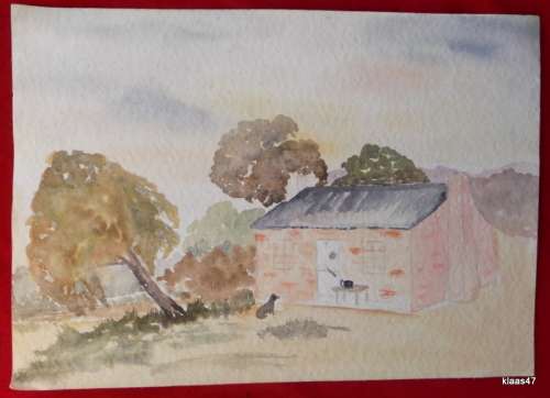 Unframed Unsigned Watercolour Landscape