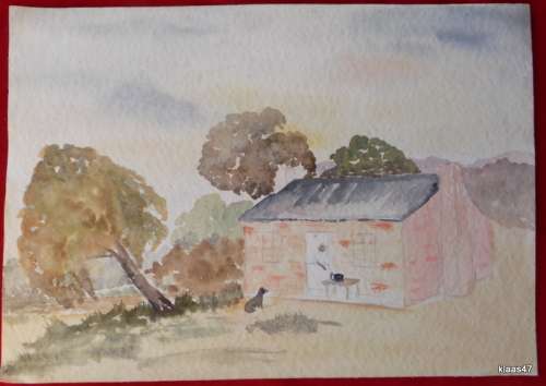 Unframed Unsigned Watercolour Landscape