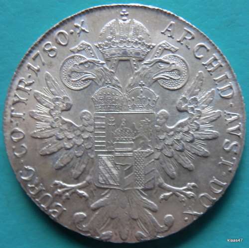Austria - Maria Theresia Thaler - 1780 X - Silver