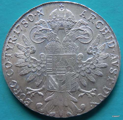 Austria - Maria Theresia Thaler - 1780 X - Silver