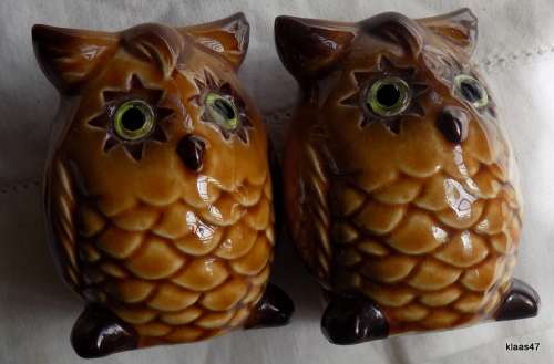 Porcelain Balboa Salt and Pepper Owls