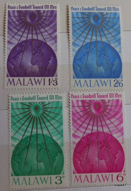 Malawi - 1964 - Christmas - Set of 4 Unused lightly hinged stamps