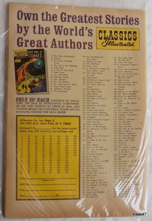Classics Illustrated - No. 1 - 1967 - The Three Musketeers - Alexandre Dumas