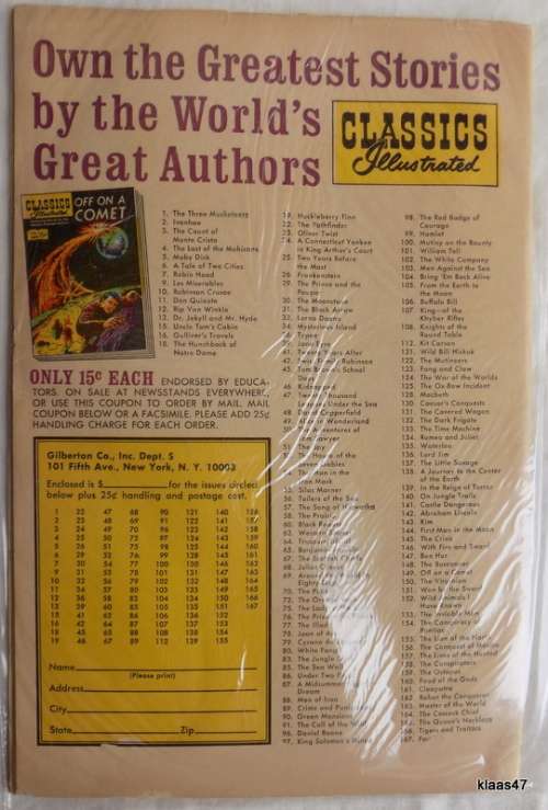 Classics Illustrated - No. 166 - 1966 - Tigers and Traitors - Jules Verne