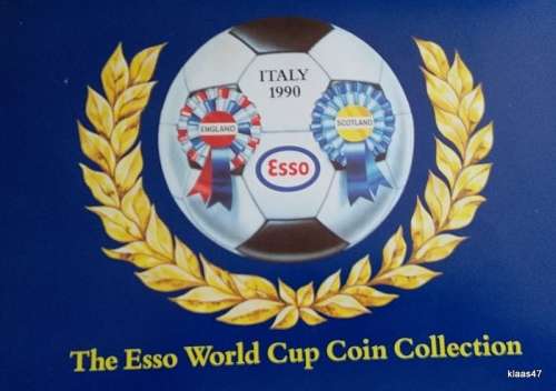 Esso Italy World Cup Coin Collection 1990 England and Scotland (In Folder) - Complete