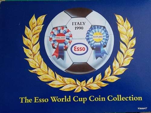 Esso Italy World Cup Coin Collection 1990 England and Scotland (In Folder) - Complete