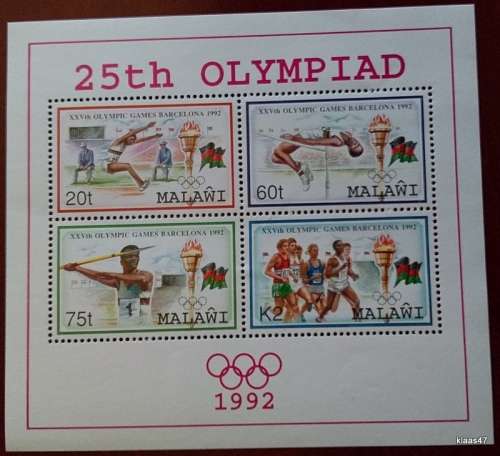 Malawi - 1992 - 25th Olympiad - Miniature Sheet - Unused
