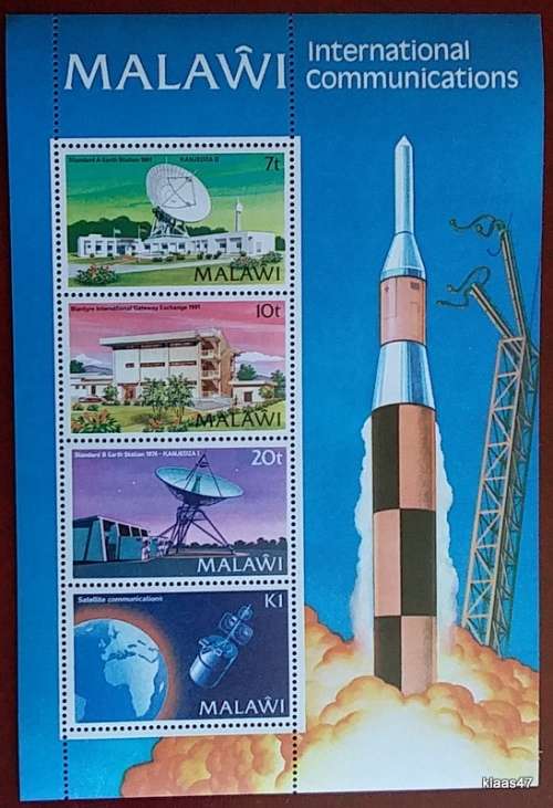 Malawi - 1981 - International Communications - Miniature Sheet - Unused