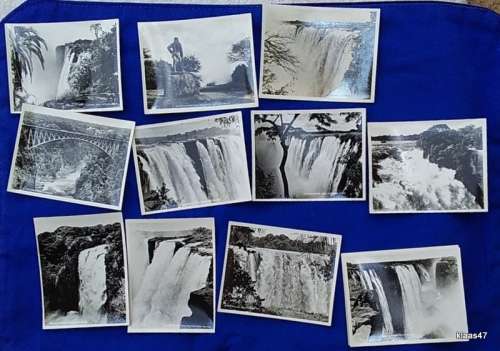 Tokim Series VF - Victoria Falls - 12 Real Photo Snapshots - 8.5x6.5cm (in cardboard folder)
