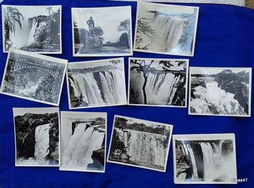 Tokim Series VF - Victoria Falls - 12 Real Photo Snapshots - 8.5x6.5cm (in cardboard folder)