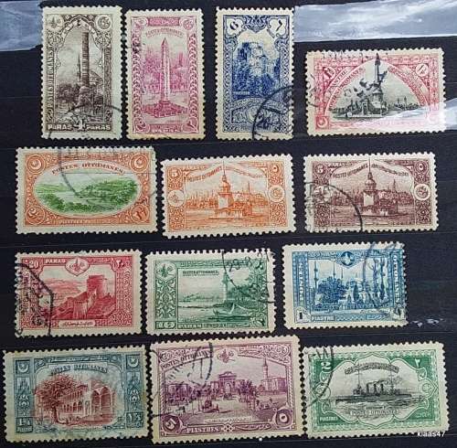 Ottoman Empire - 1914 -  13 Used (Some Hinged) stamps
