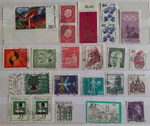 Mixed Lot of 23 Used stamps (mostly Germany)