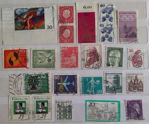 Mixed Lot of 23 Used stamps (mostly Germany)