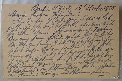 Postkarte - Deutsches Reich Rheinland - Pre printed - Dated 1925 Berlin