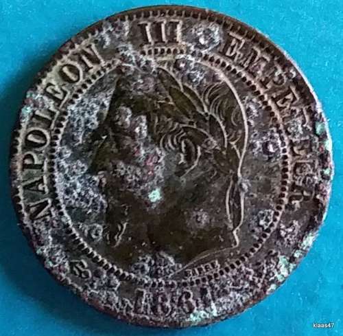 France Empire - 1861 A - Napoleon III - 10 Centimes - Bronze