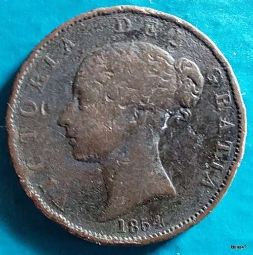 GB - 1854 - Victoria - Half Penny - Copper