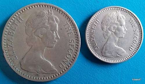 Rhodesia - 1964 - 2½ Shillings / 25 Cents - 1 Shilling / 10 Cents - Copper-nickel