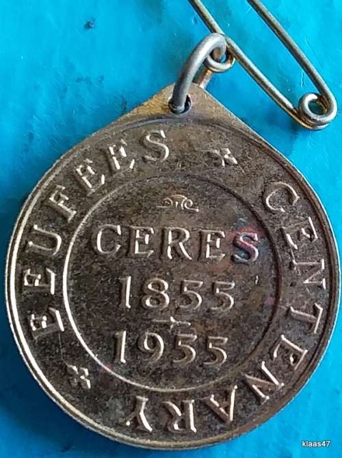Ceres - 1855-1955 - Eeufees/Centenary - Medallion (with pin)
