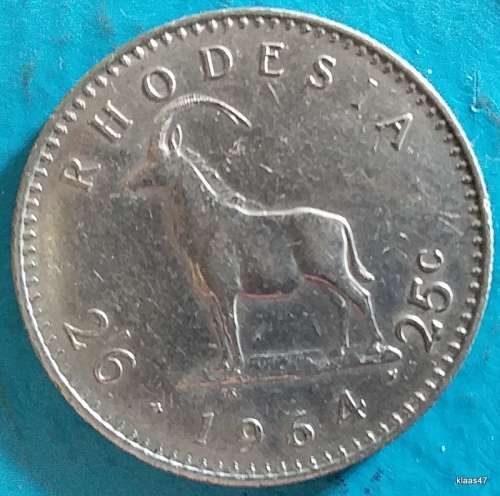 Rhodesia - 1964 - 2½ Shillings / 25 Cents - Elizabeth II - Copper-nickel