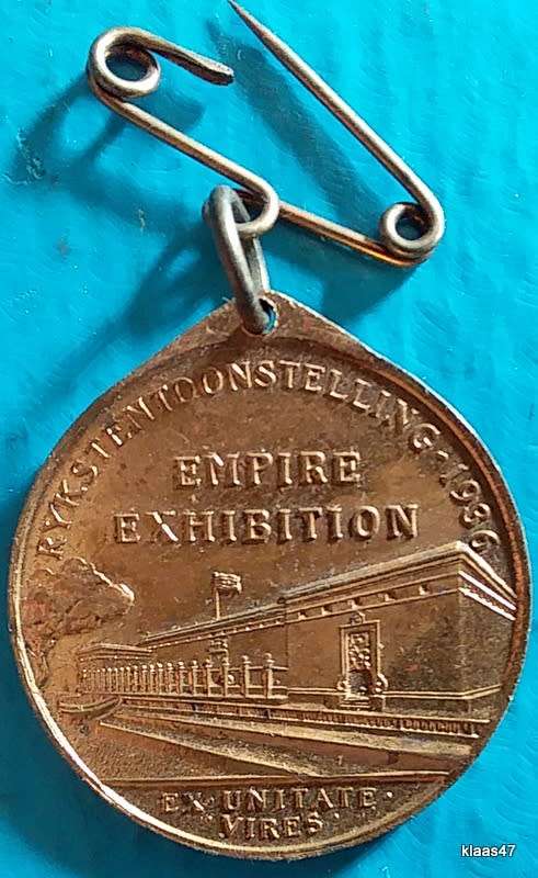Rykstentoonstelling - 1936 - Empire Exhibition - Johannesburg - Medallion - Bronze plated