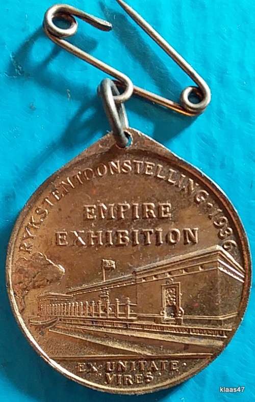 Rykstentoonstelling - 1936 - Empire Exhibition - Johannesburg - Medallion - Bronze plated