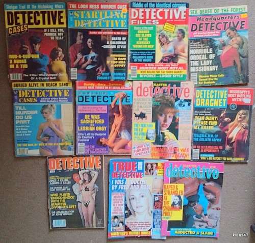 Detective Magazines - Mixed Lot of 11 - See pictures - 1980-2004