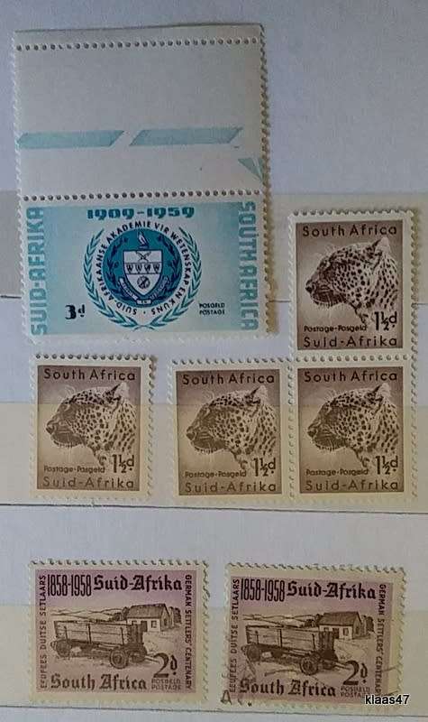 Union of South Africa - Mixed Lot of Unused stamps)