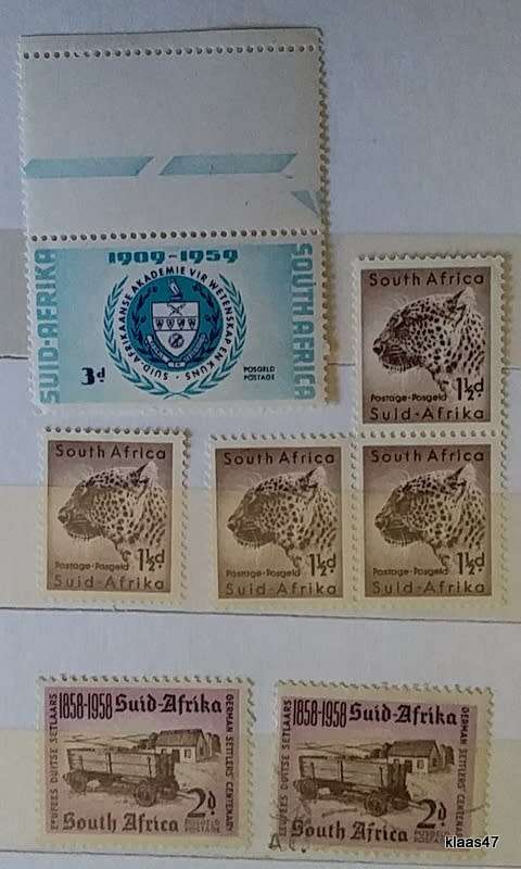 Union of South Africa - Mixed Lot of Unused stamps)