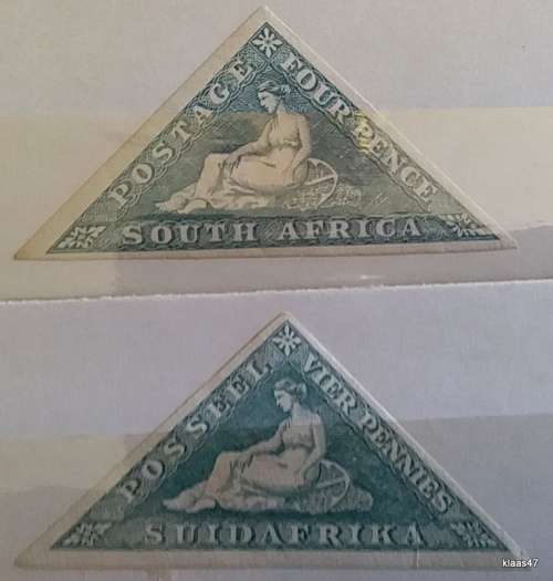 Union of South Africa - 1926 - English: Four Pence/Afrikaans: Vier Pennies - 2 Unused hinged stamps