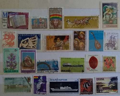 World Mix - Mixed Lot of 22 Used (some Hinged) stamps