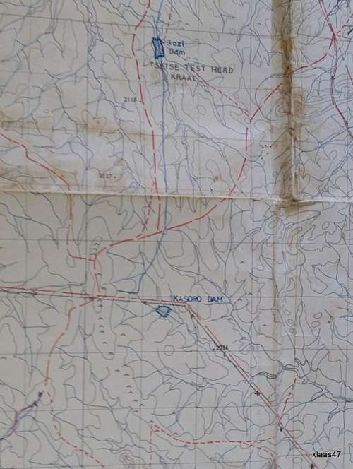 Surveyor General, Rhodesia 1970`s Topographic Map Scale 1:50,000 Of Vumaninga 1732B2 RESTRICTED