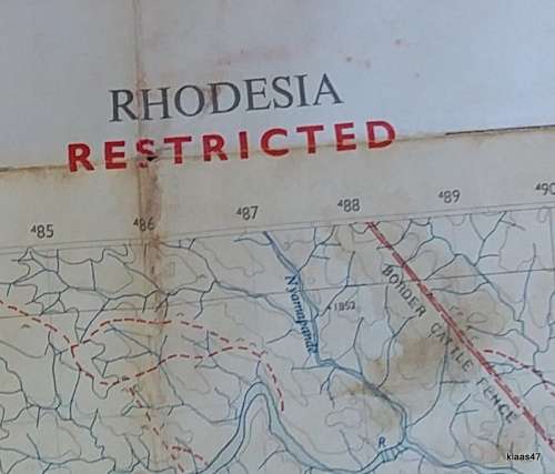 Surveyor General, Rhodesia 1970`s Topographic Map Scale 1:50,000 Of Vumaninga 1732B2 RESTRICTED