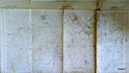 Surveyor General, Rhodesia 1970`s Topographic Map Scale 1:50,000 Of Vumaninga 1732B2 RESTRICTED