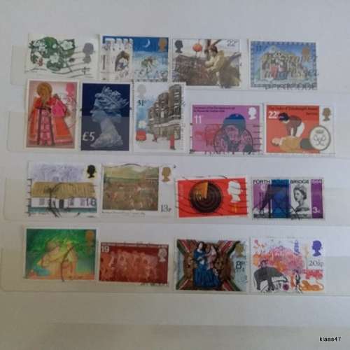 GB - Mixed Lot of 17 Used (some Hinged) stamps