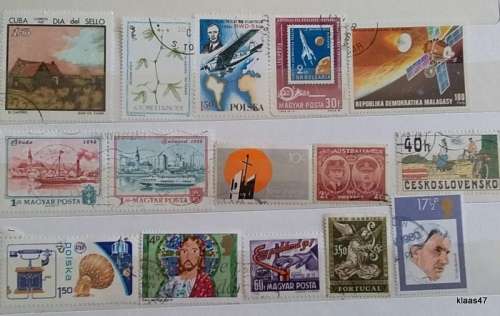 World Mix - Mixed Lot of 15 Used (some hinged) stamps