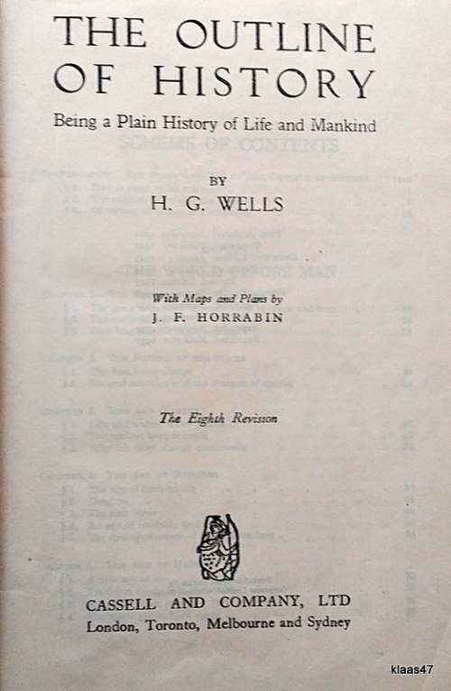 The Outline of History - H.G. Wells - Hardcover - The Eighth Revision