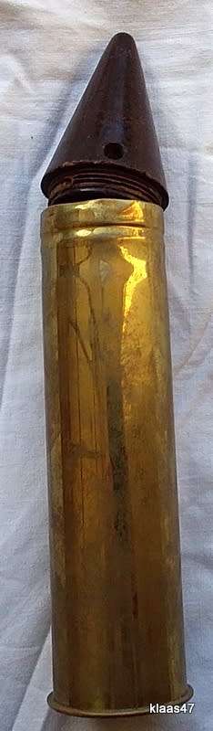 Brass Shell Casing - N 1943 - Lot 322 - 2PRNOIMKII - Base Diam 4.6cm 15.5cm High