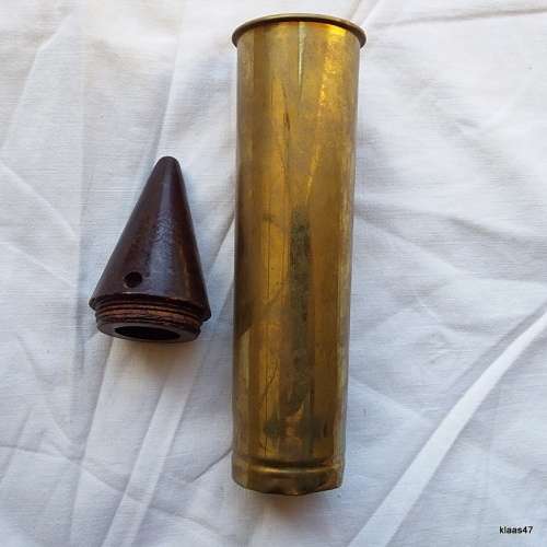 Brass Shell Casing - N 1943 - Lot 322 - 2PRNOIMKII - Base Diam 4.6cm 15.5cm High