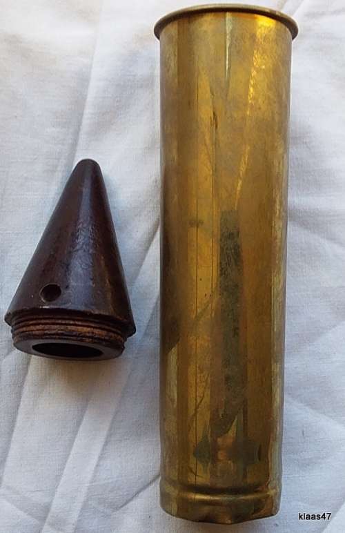 Brass Shell Casing - N 1943 - Lot 322 - 2PRNOIMKII - Base Diam 4.6cm 15.5cm High