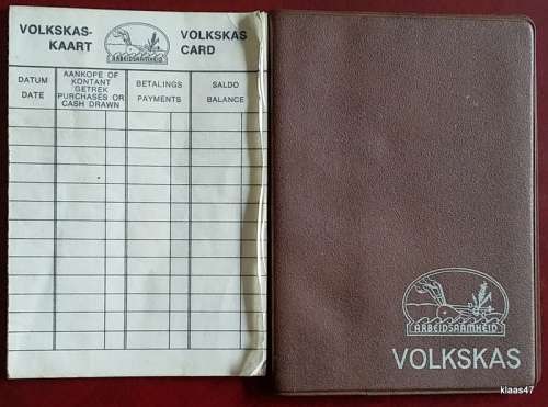 Vintage Volkskas - Card folder with blank Balance note book