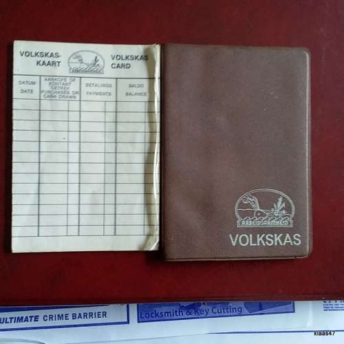 Vintage Volkskas - Card folder with blank Balance note book