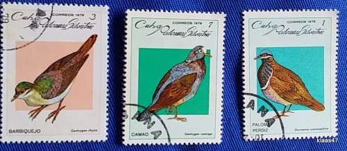 Cuba - 1979 - Birds - 3 Used stamps