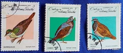 Cuba - 1979 - Birds - 3 Used stamps