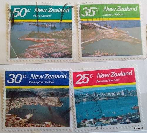 New Zealand - 1980 - Harbours - Set of 4 Used Hinged stamps