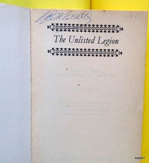 The Unlisted Legion - Jock Purves - Paperback