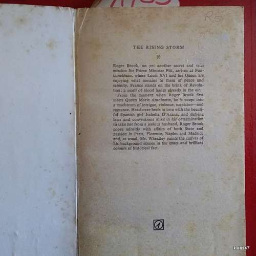 The Rising Storm - Dennis Wheatley (A Roger Brook Story) - Paperback