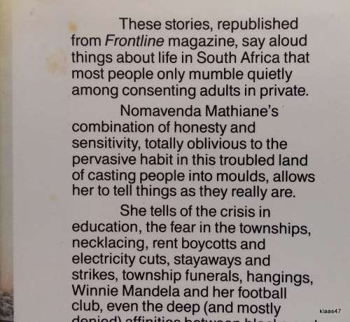 Beyond the Headlines: Truths of Soweto Life - Nomavenda Mathiane - Hardcover 1990