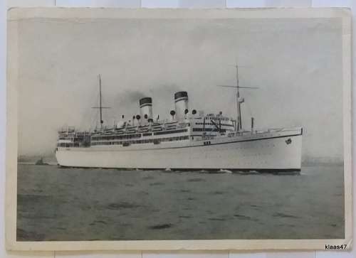Ship Post Card - Duilio - Giulio Cesare - Dated At Sea 12/12/34 - Posted Senegal to Cape Town