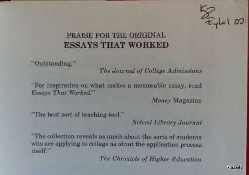 Essays That Worked for Business Schools - Ed: Boykin Curry and Brian Kasbar - Paperback